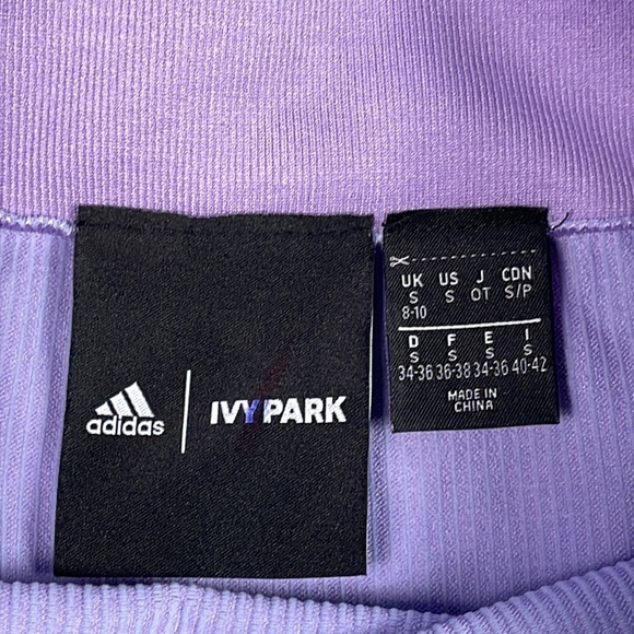 Adidas x IVY PARK Knit Seamless Sport Leggings Athletic Training Purple Lavender - Picture 12 of 14